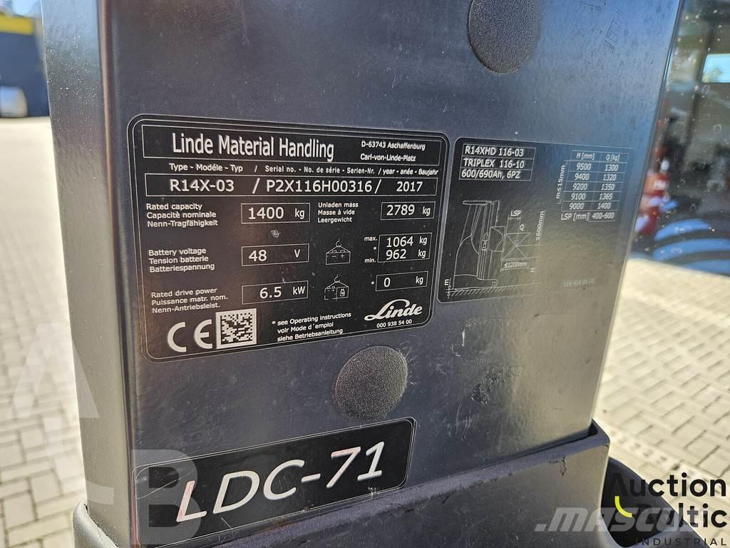 Linde R14X-03 معدات الرفع متوسط المستوى
