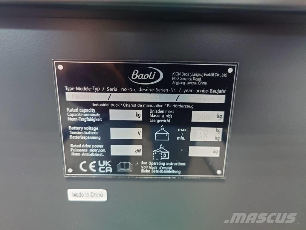 Baoli KBO-01L Li-ION معدات الرفع متوسط المستوى