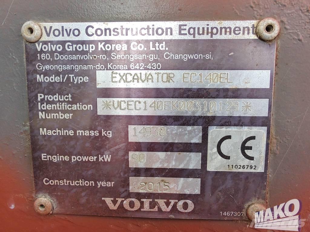 Volvo EC 140 EL حفارات زحافة