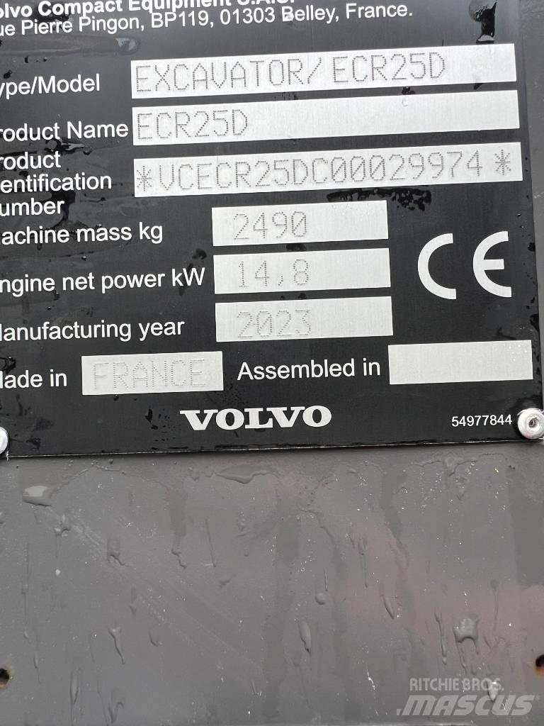 Volvo ECR 25 D حفارات صغيرة أقل من 7 طن (حفارات صغيرة)