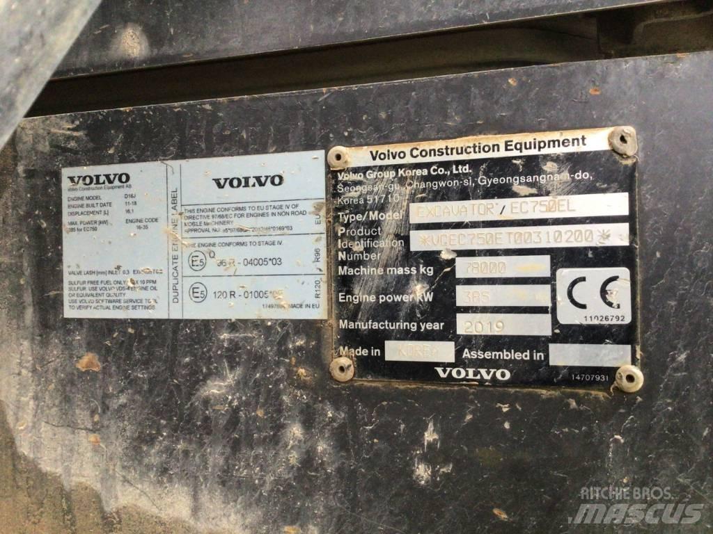 Volvo EC 750 E حفارات زحافة