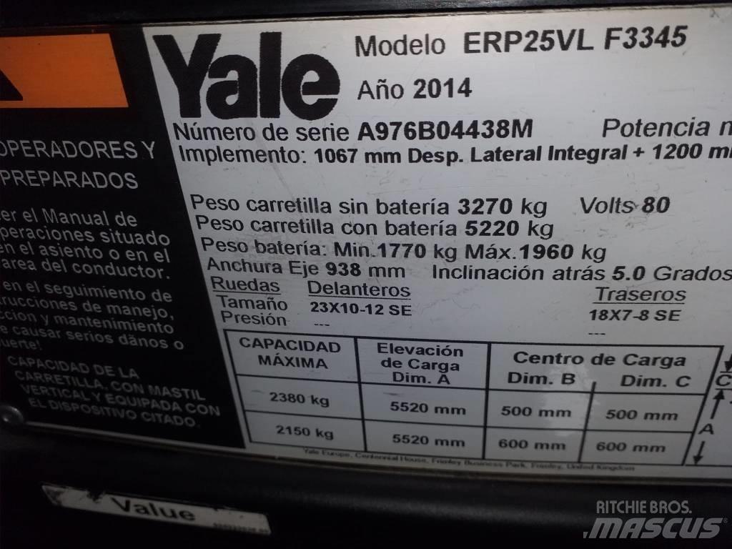 Yale ERP25VL شاحنات ذات رافعات شوكية تعمل بالكهرباء