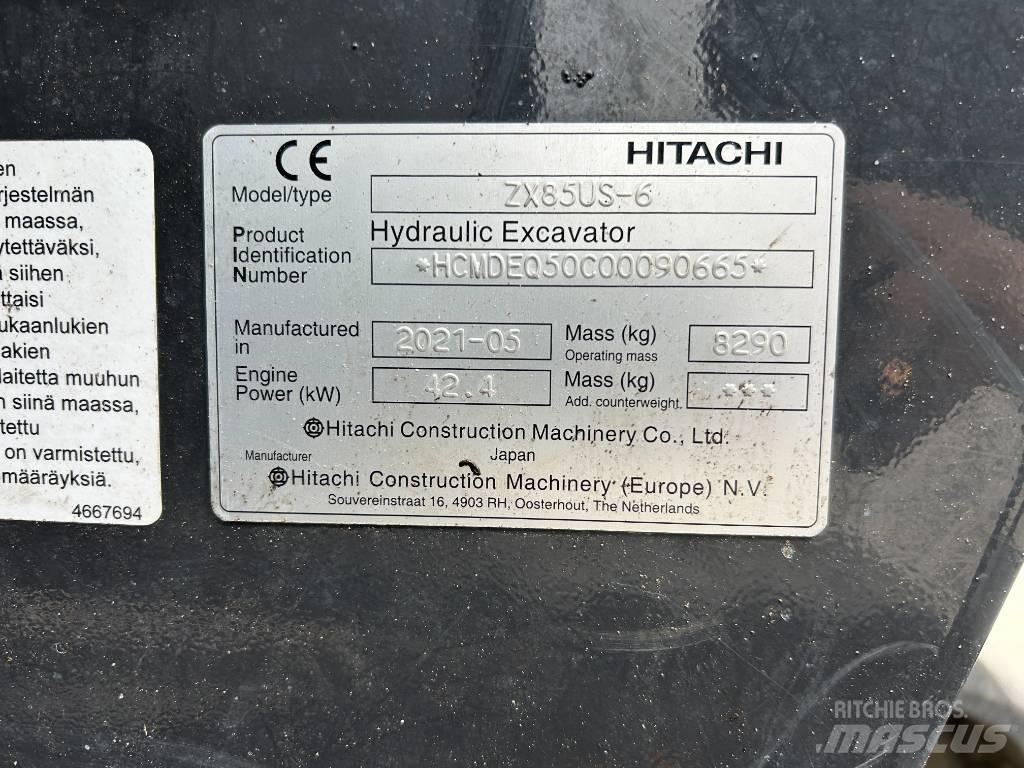 Hitachi ZX85U-6 حفارات وسط 7 طن - 12 طن