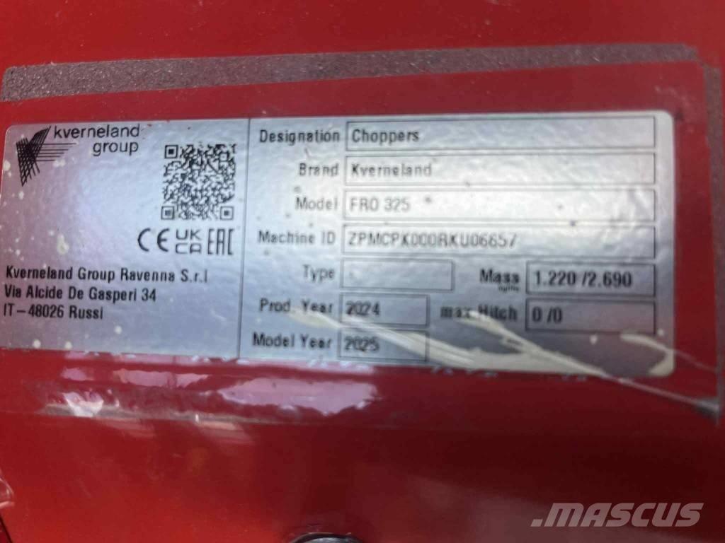Kverneland FRO 325 جزازات وأغطية المراعي