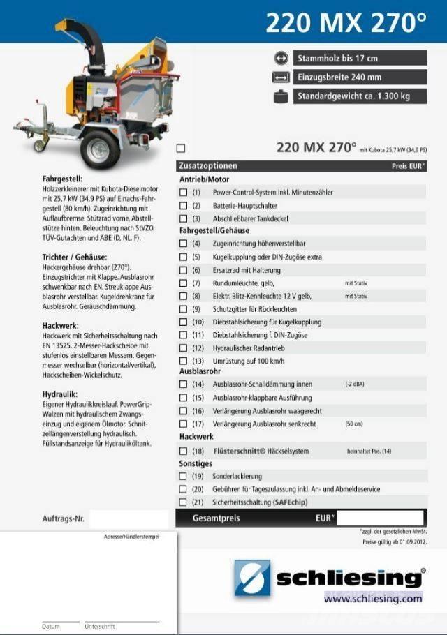 Schliesing 220 MX ماكينات تقطيع أخشاب الحراجة