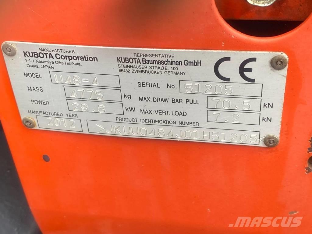 Kubota U 48-4 حفارات صغيرة أقل من 7 طن (حفارات صغيرة)