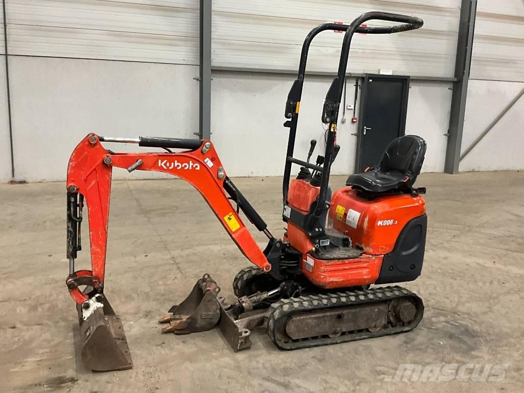 Kubota K 008-3 حفارات صغيرة أقل من 7 طن (حفارات صغيرة)