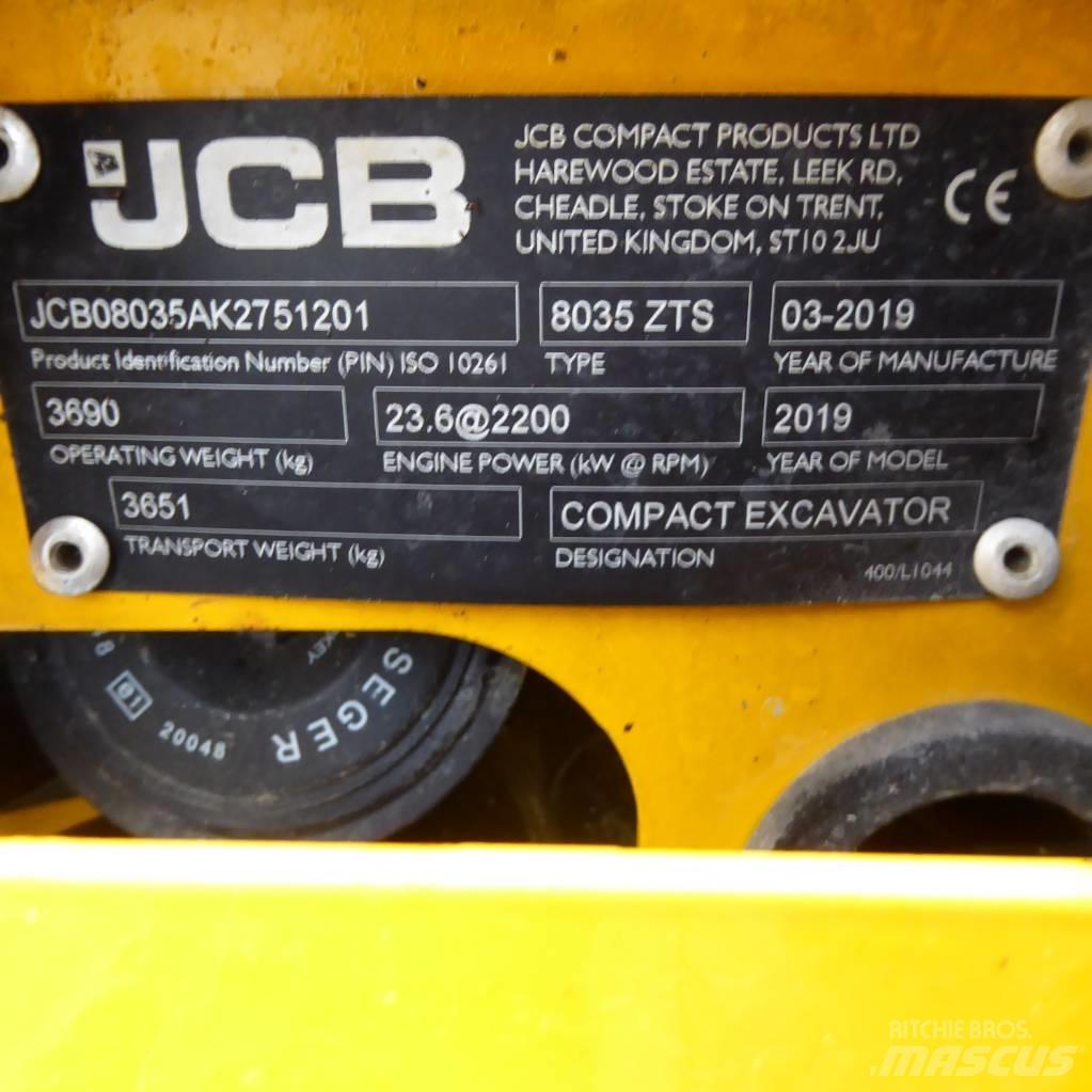 JCB 8035 ZTS حفارات صغيرة أقل من 7 طن (حفارات صغيرة)