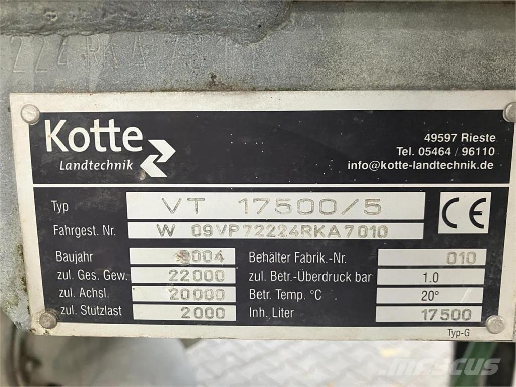 Kotte VT17500 صهاريج الملاط