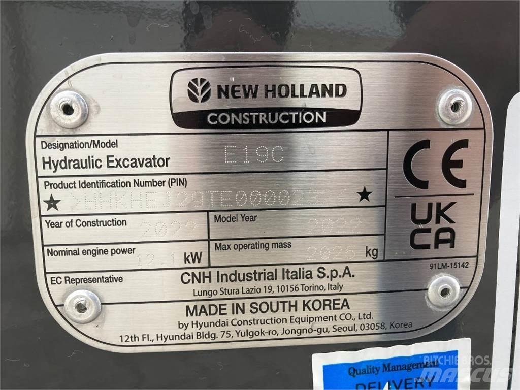New Holland E 19C حفارات صغيرة أقل من 7 طن (حفارات صغيرة)