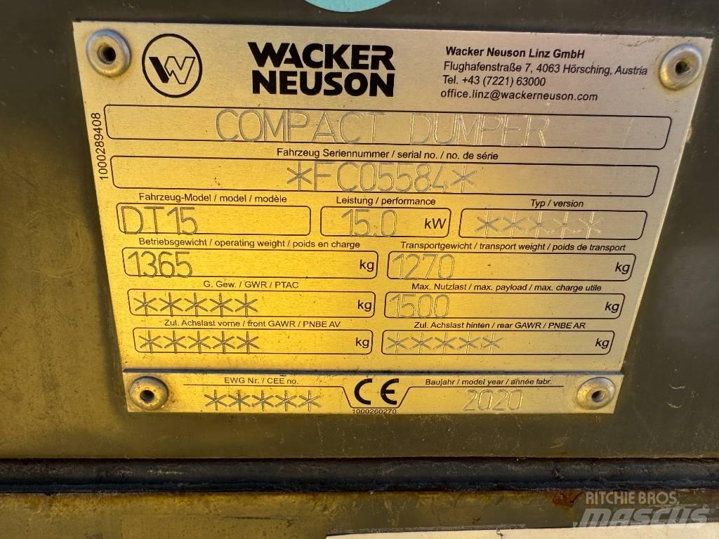 Wacker Neuson DT15 عربات نقل قلابة مجنزرة