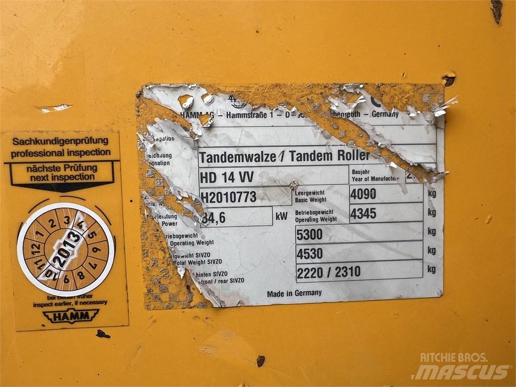 Hamm HD 14 VV مداحل ثنائية الاسطوانة
