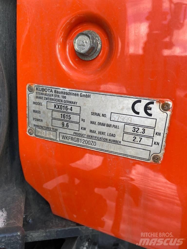 Kubota KX016-4 حفارات صغيرة أقل من 7 طن (حفارات صغيرة)