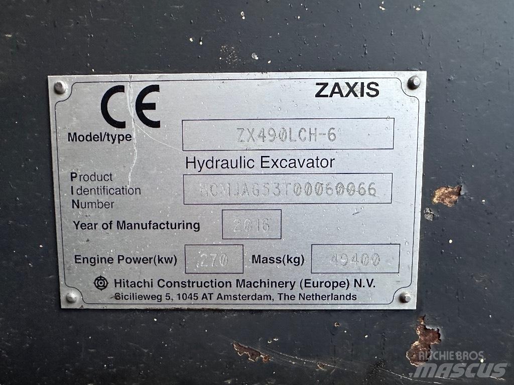Hitachi ZX 490 LCH حفارات زحافة