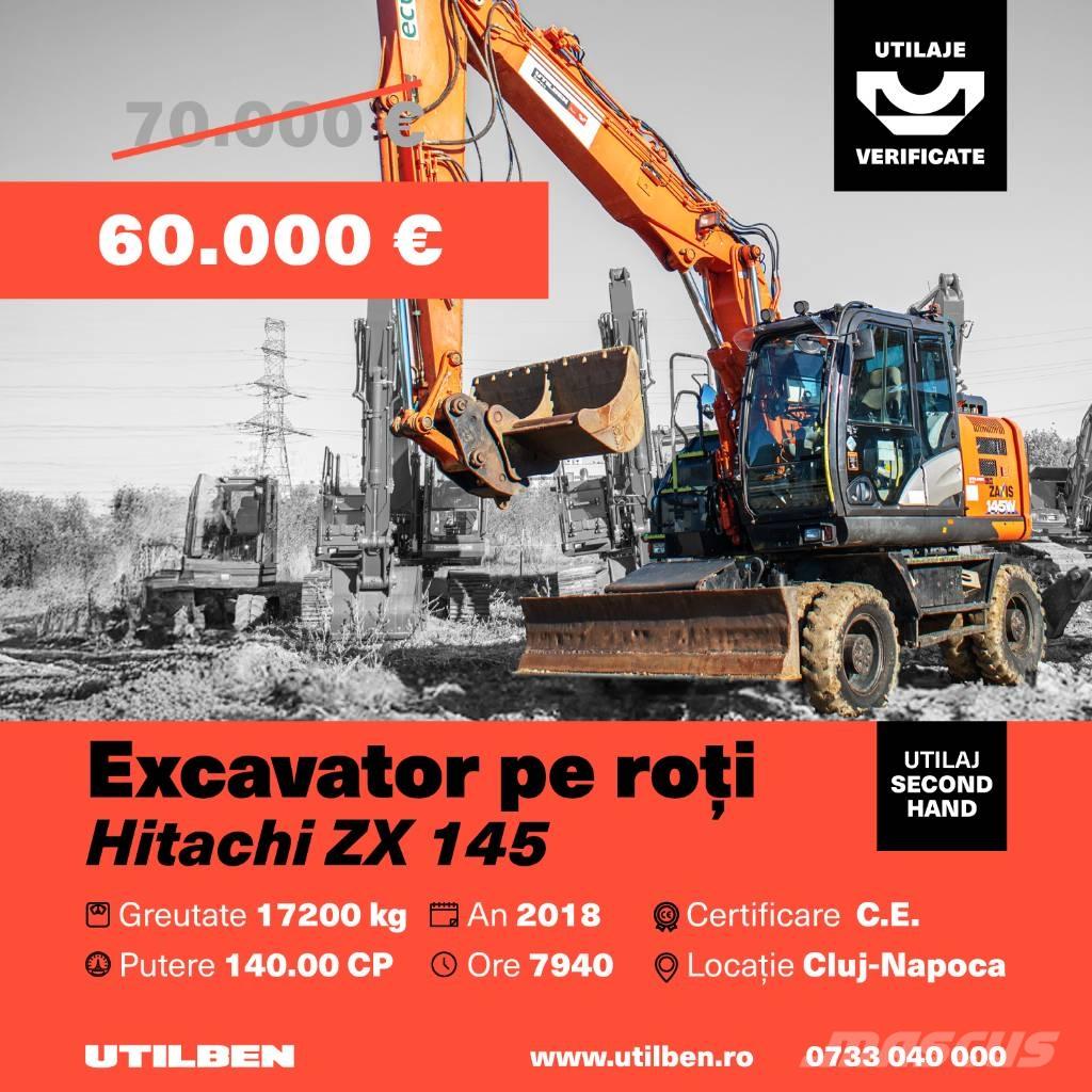  Hitach ZX 145 حفارات بعجل