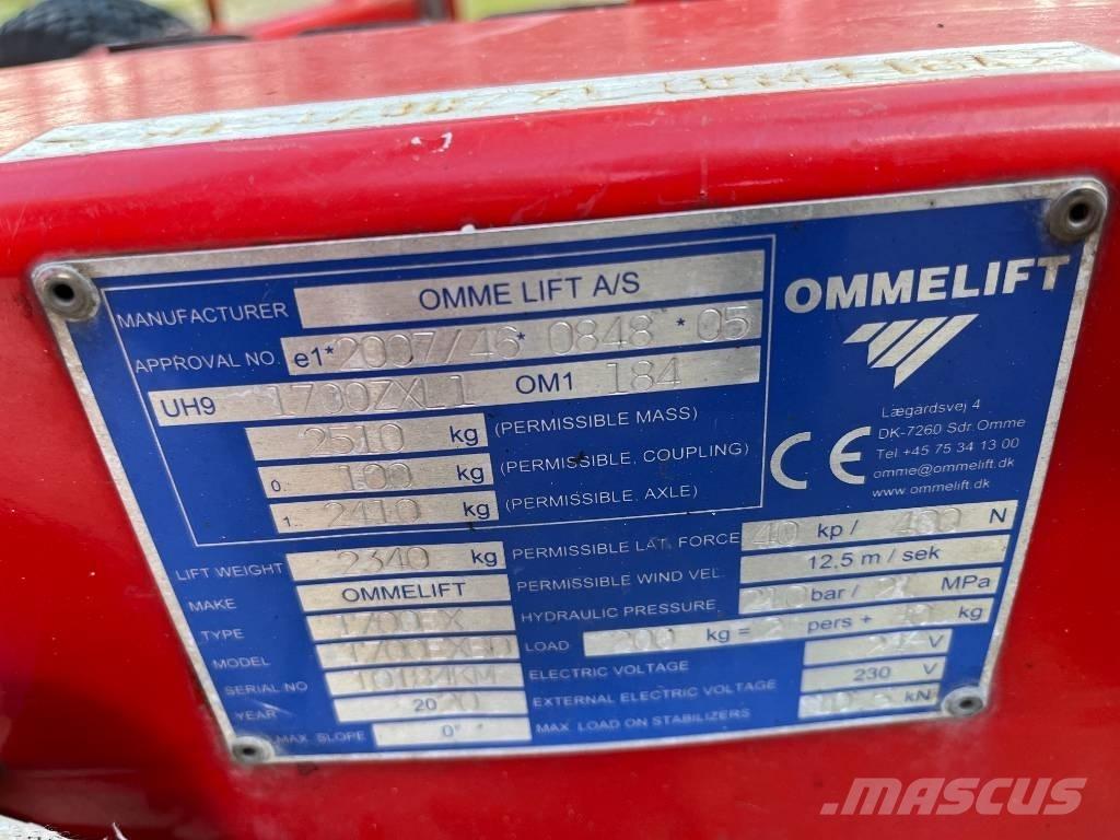 Omme 1700 EBXD المنصات الهوائية المثبتة على مقطورة