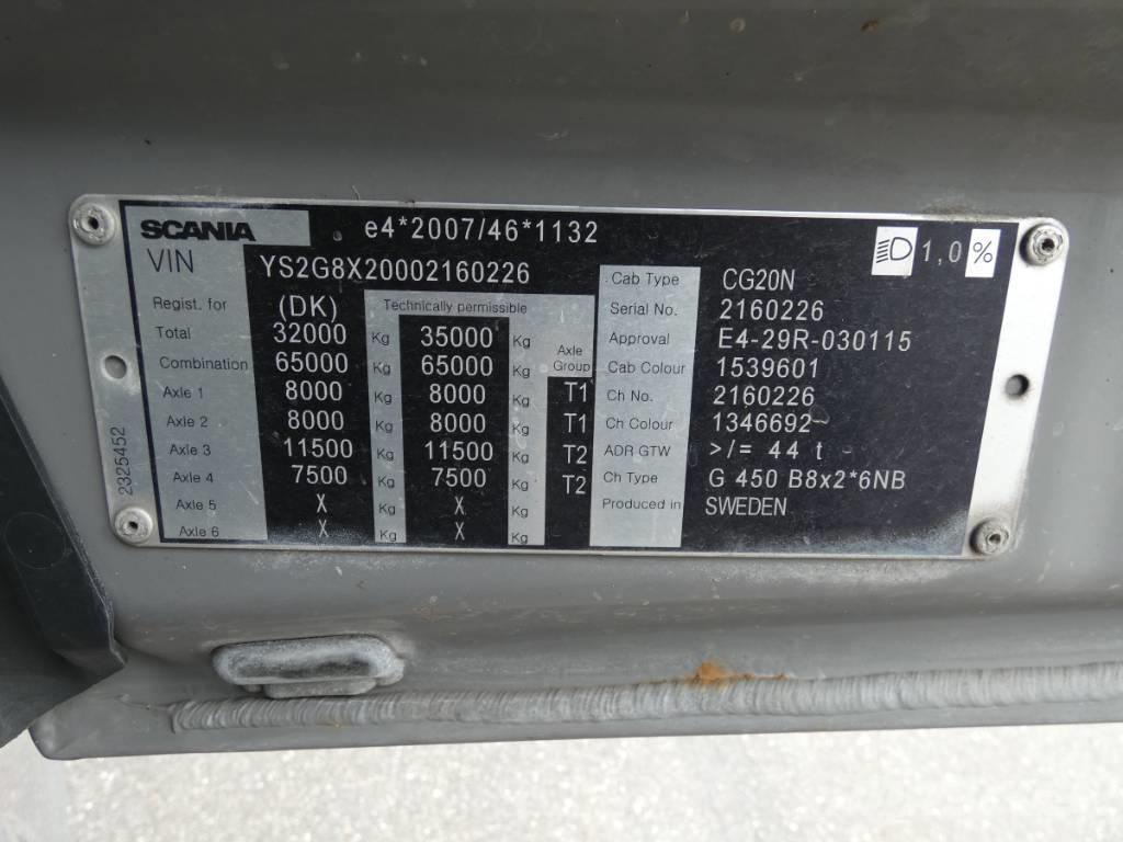 Scania G 450 شاحنات بمقصورة وهيكل
