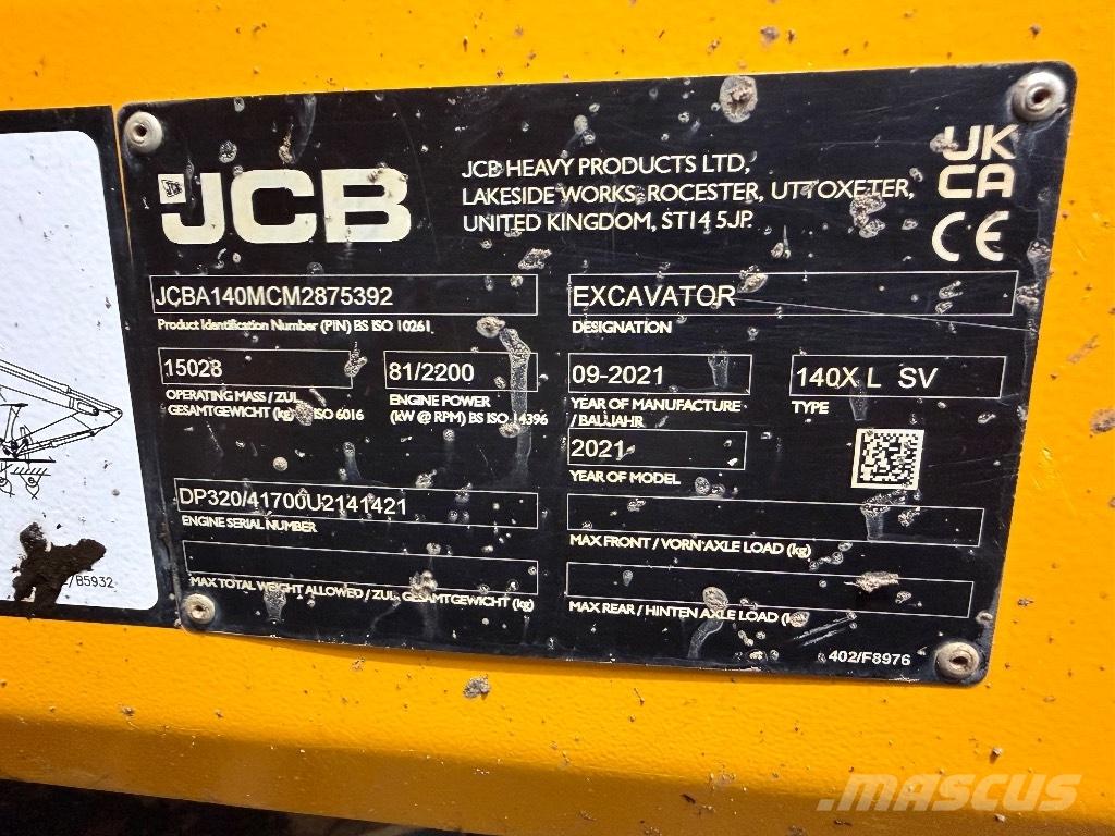 JCB 140 X حفارات زحافة