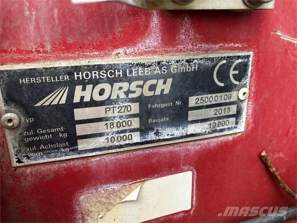 Horsch PT 270 الرشاشات