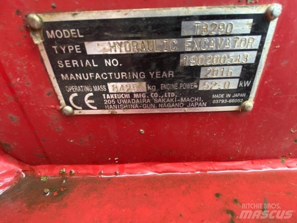Takeuchi TB 290 حفارات وسط 7 طن - 12 طن