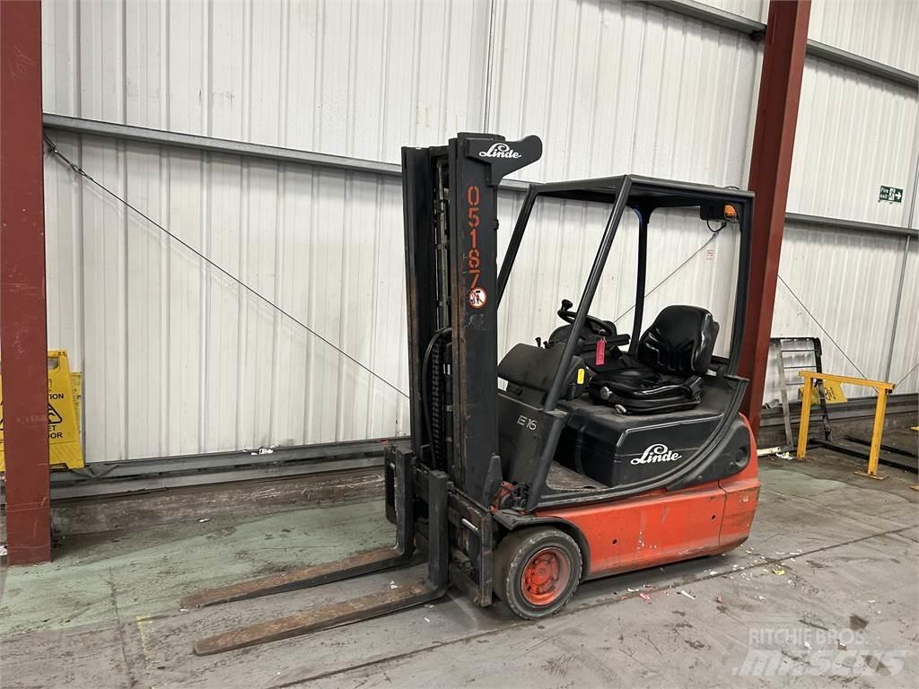 Linde E16C-02 شاحنات ذات رافعات شوكية تعمل بالكهرباء
