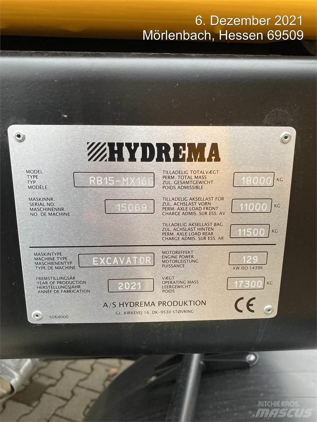 Hydrema MX16G حفارات بعجل