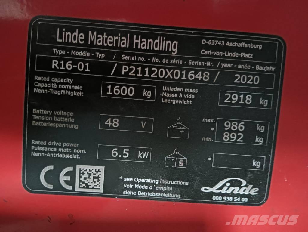 Linde R 16 شاحنة مناولة
