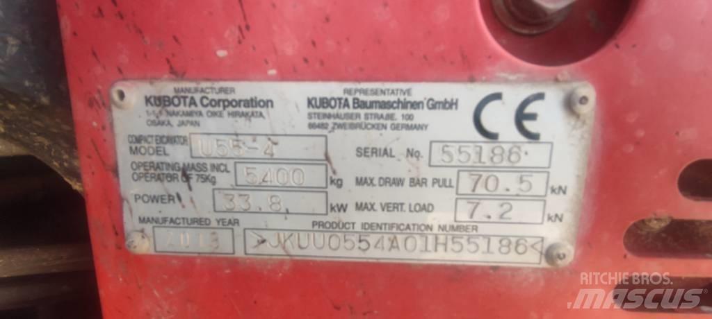 Kubota U 55-4 حفارات صغيرة أقل من 7 طن (حفارات صغيرة)