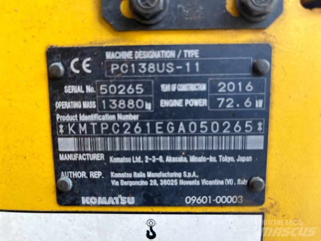 Komatsu PC 138 US-11 حفارات زحافة