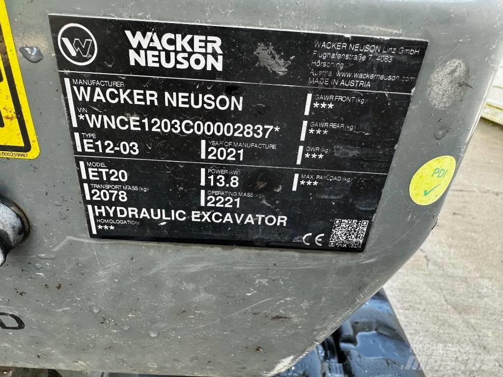 Wacker Neuson ET 20 حفارات صغيرة أقل من 7 طن (حفارات صغيرة)