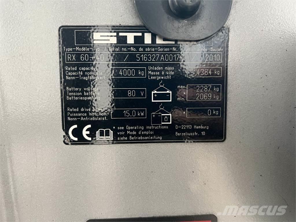 Still RX60-40 شاحنات ذات رافعات شوكية تعمل بالكهرباء