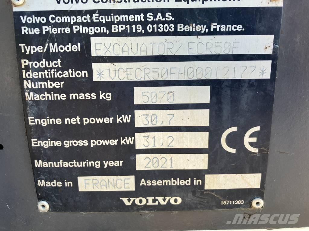 Volvo ECR 50 F حفارات صغيرة أقل من 7 طن (حفارات صغيرة)
