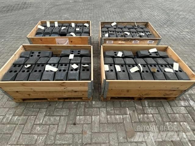  Rubber Pads المسارات والسلاسل والهيكل السفلي