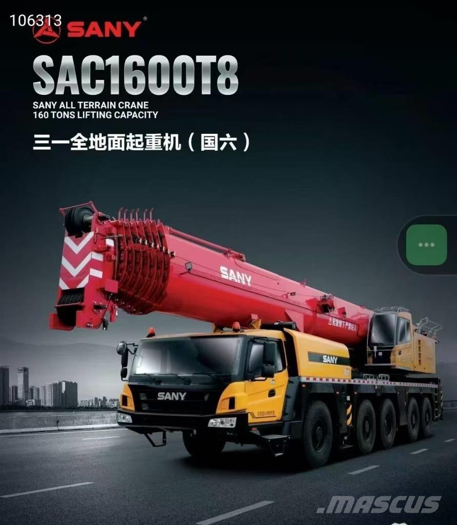 Sany SANY 160 Tons رافعات صالحة لكل أنواع الطرق