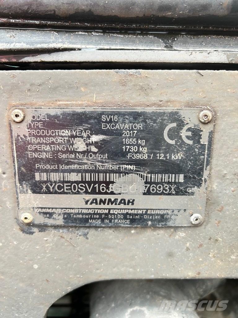 Yanmar SV 16 حفارات صغيرة أقل من 7 طن (حفارات صغيرة)