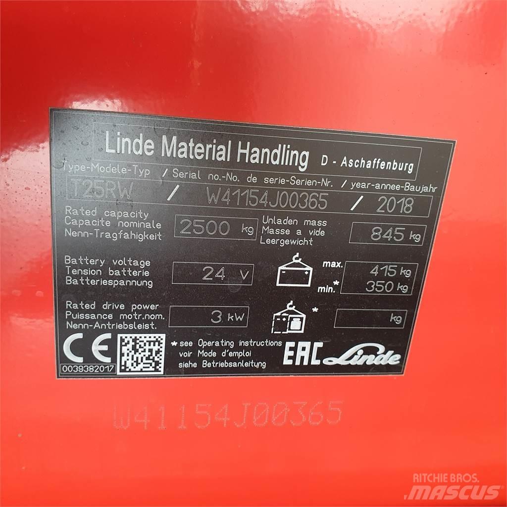 Linde T25RW-lang معدات الرفع منخفض المستوى