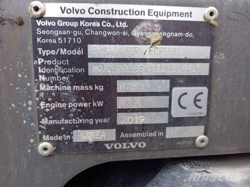 Volvo ECR 88 D حفارات وسط 7 طن - 12 طن