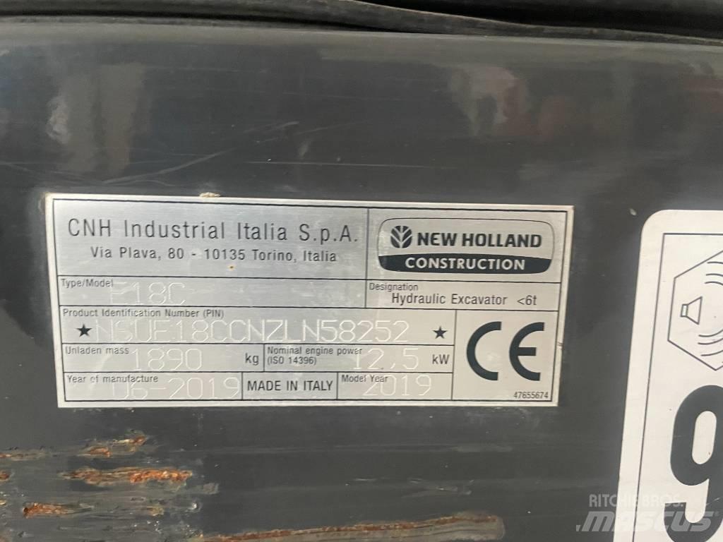 New Holland E 18 C حفارات صغيرة أقل من 7 طن (حفارات صغيرة)
