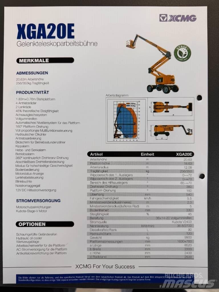 XCMG XGA 20 E رافعات سلة مفصلية