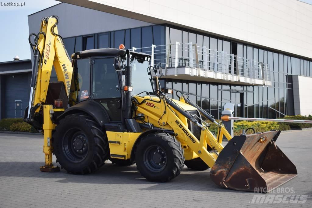 New Holland B 110 C لوادر ذات جرافات عكسية