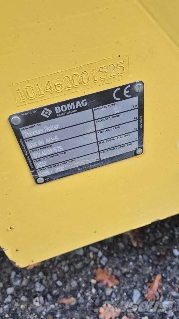 Bomag BW 80 AD-5 مداحل ثنائية الاسطوانة
