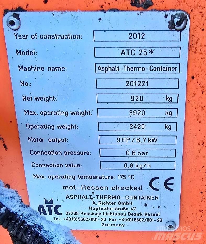 ATC 25 حاويات الأسفلت الحرارية