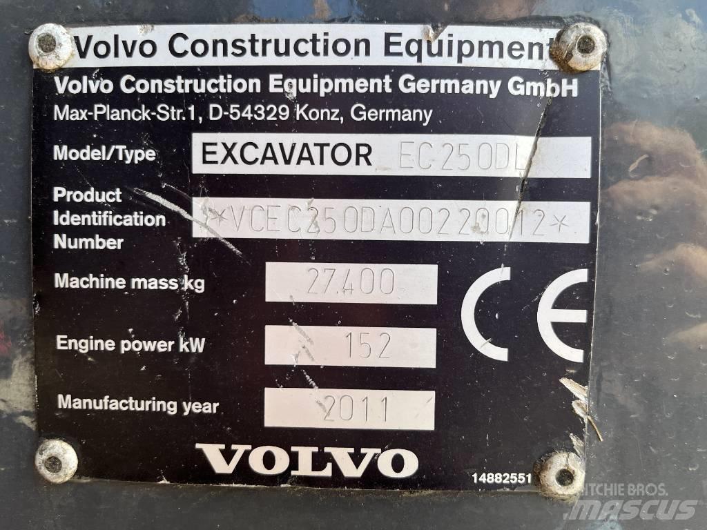 Volvo EC 250 D L حفارات زحافة