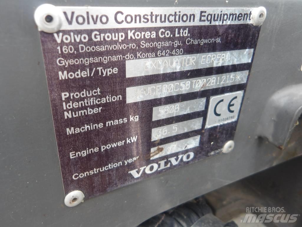 Volvo ECR 58 D حفارات صغيرة أقل من 7 طن (حفارات صغيرة)