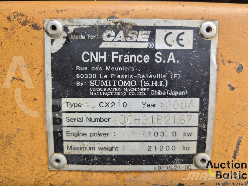 CASE CX 210 حفارات زحافة