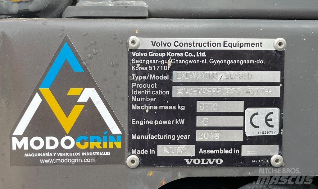 Volvo ECR 88 حفارات صغيرة أقل من 7 طن (حفارات صغيرة)