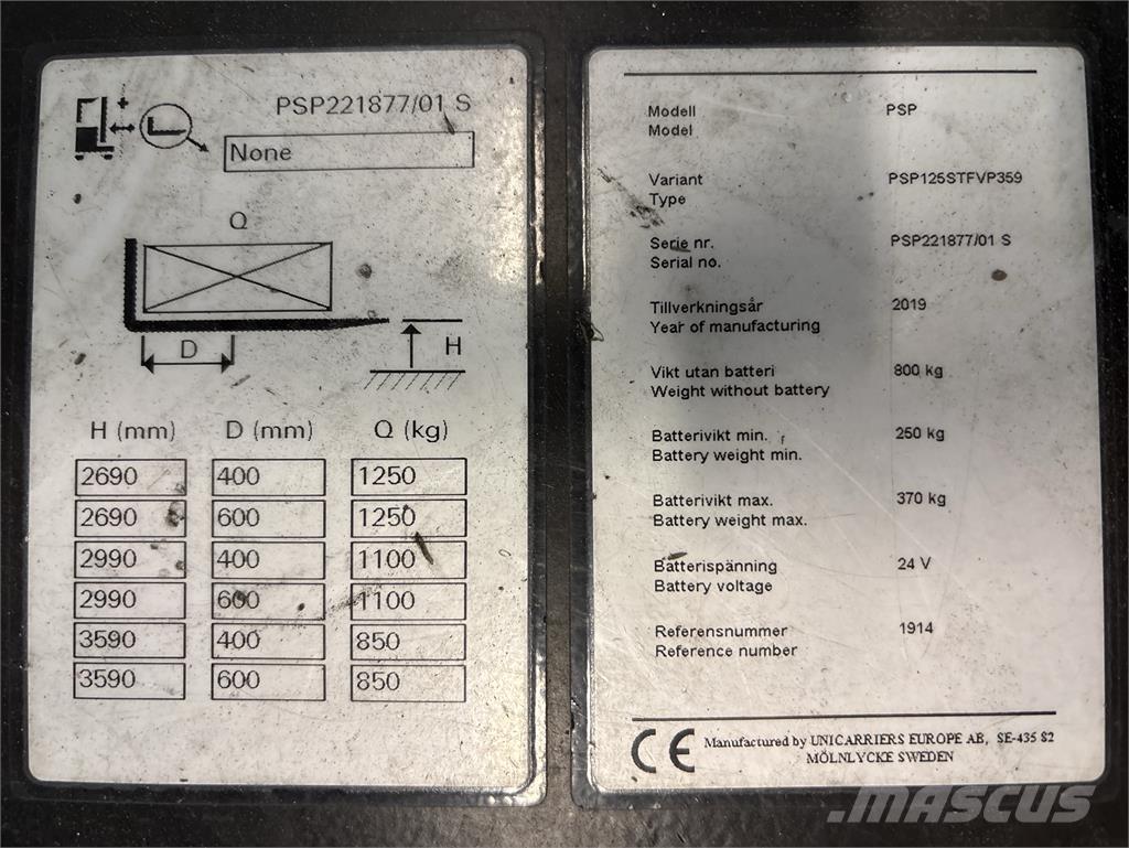 Atlet PSP125 شاحنات مناولة ذاتية الدفع