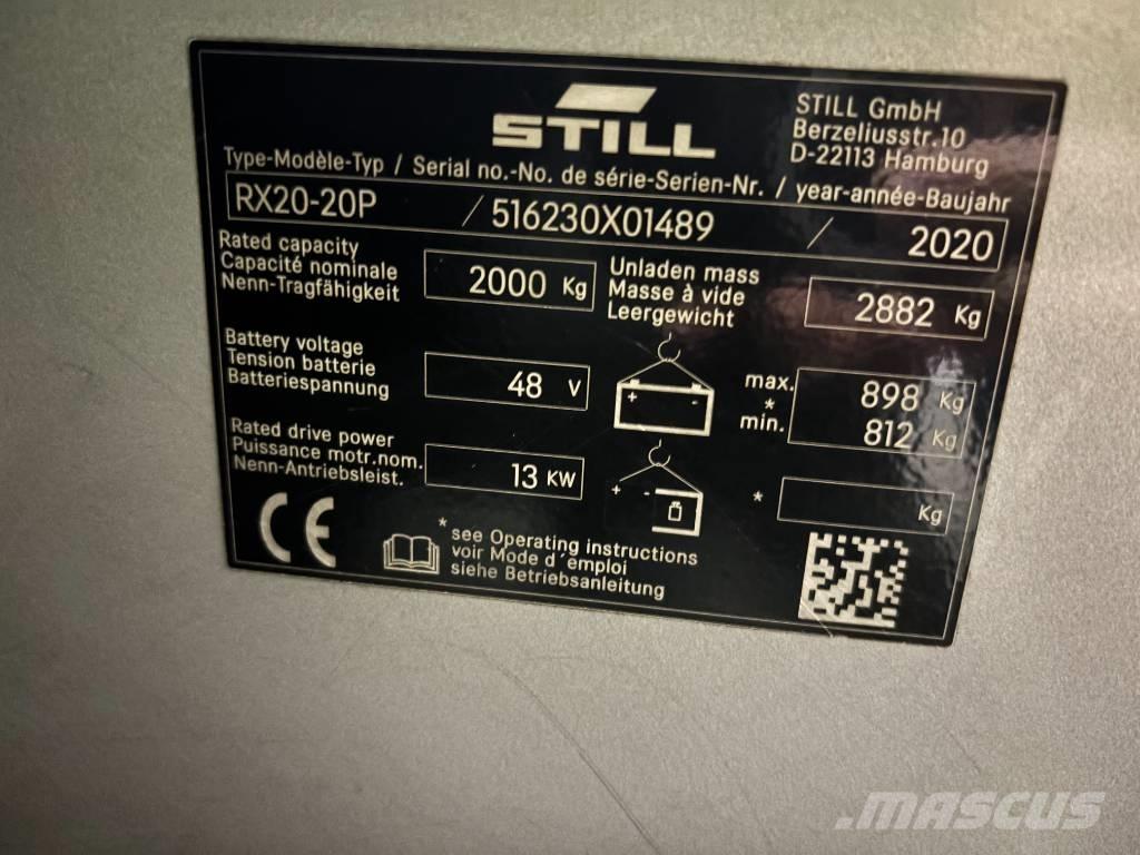 Still RX 20-20 P شاحنات ذات رافعات شوكية تعمل بالكهرباء