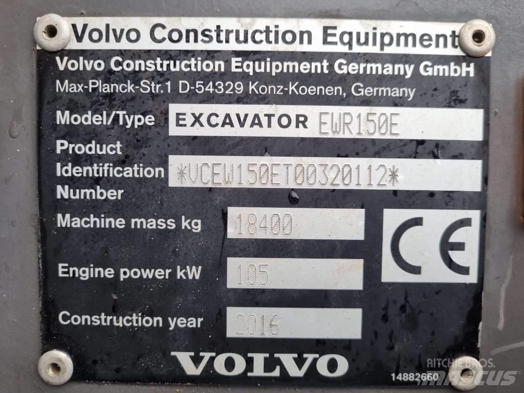 Volvo EWR 150 E حفارات بعجل
