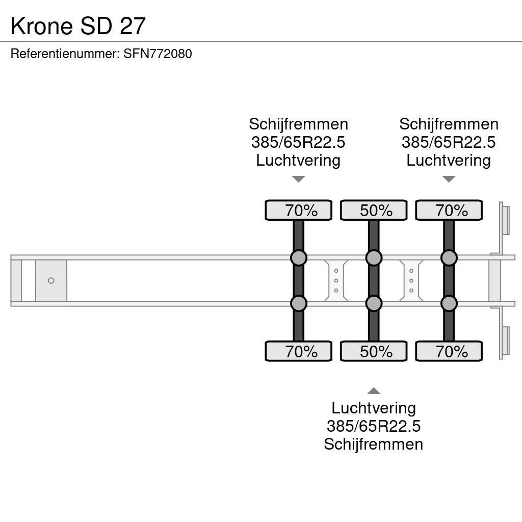 Krone SD 27 نصف مقطورات مسطحة / مفصلية الجوانب